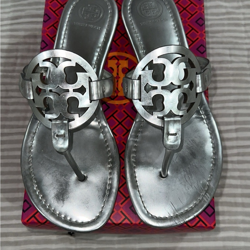 Tory Burch Miller Sandals in Metallic.